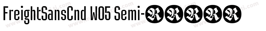 FreightSansCnd W05 Semi字体转换